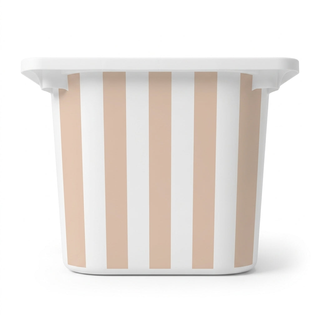 Beež & valge triip – kleebis IKEA TROFAST kastile