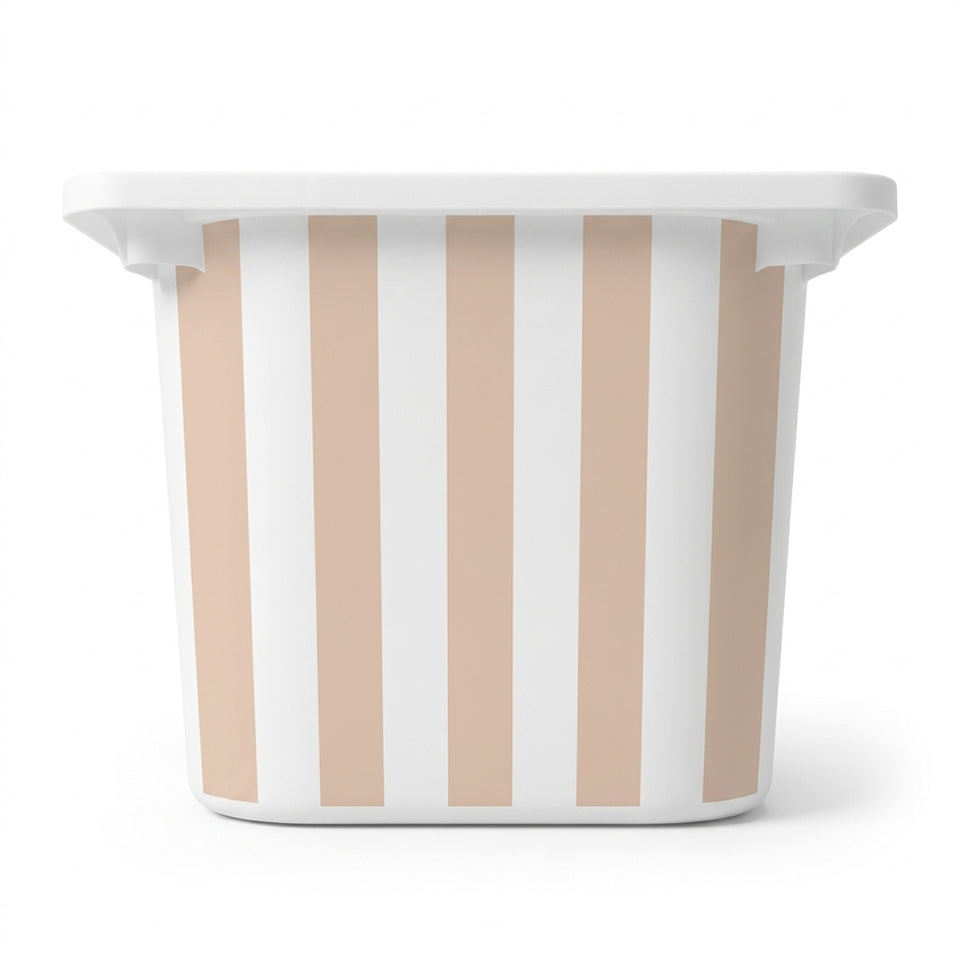 Beež & valge triip – kleebis IKEA TROFAST kastile