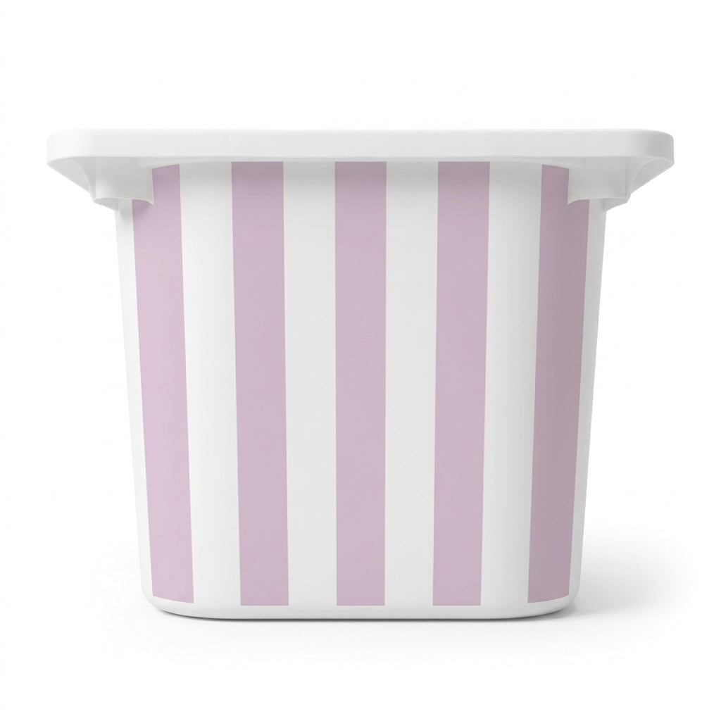 Lilla & valge triip – kleebis IKEA TROFAST kastile