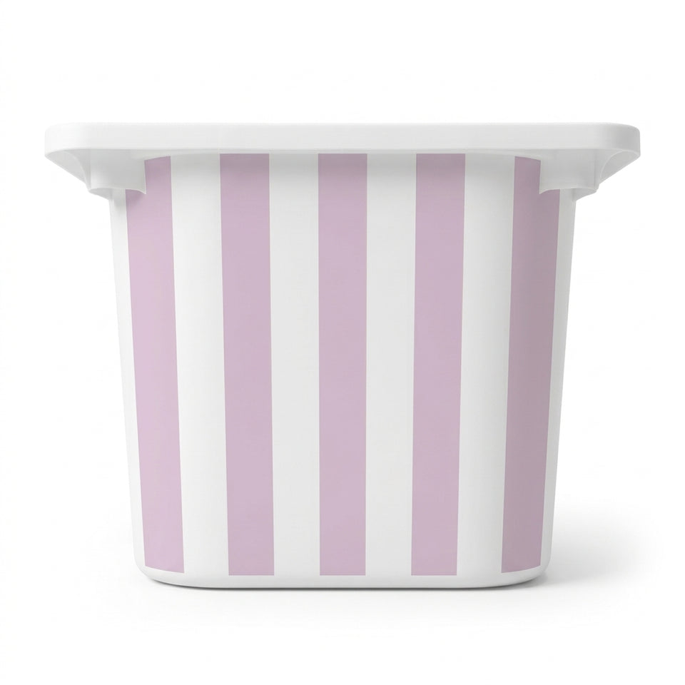 Lilla & valge triip – kleebis IKEA TROFAST kastile